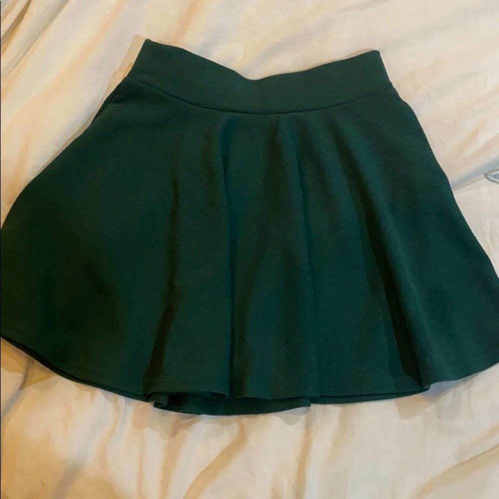 Green skater skirt
